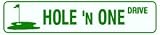 HOLE 'N ONE DRIVE golf car road street sign