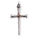 Jewelry : Sterling Silver and 24K Gold over Sterling Silver Two Tone Nail Cross and 24-inch Chain