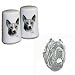 Mastiff Neapolitan Small Salt and Pepper Shakers, Porcelain by Rosalinde (3')