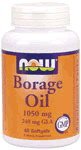 Borage Oil 60 Softgel, 1050 mg (Highest GLA Concentration) - NOW Foods