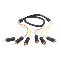 3 Line RCA Cable, RCA Male Male, 12.0 ft by L-com