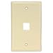 100 B & A Computer Ivory 1 Hole Keystone Wall Plates