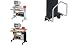 Adjustable 28 Computer Workstation- Oak/Black