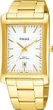 Pulsar mens en acier inoxydable ton or Date robe montre PXDB28