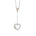 14K Two-Tone Gold Yellow and White Diamond Heart Pendant
