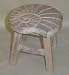 Nautilus Shell Hand Carved Wooden Foot Stool