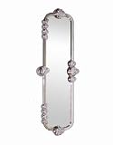 Inside Rear View Mirror 10 in. Day/Night Fits OEM Mounting Chrome Skull