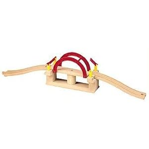 Wooden Rotating Swing Bridge Fits Thomas the Train Track and Brio by 