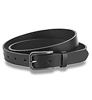 Leather Rectangular Buckle Skinny Belt