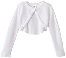 Little Miss Attitude Girls High-Low Cardigan Shrug, Classic White (3T)