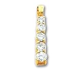 14k AA Diamond Journey Pendant