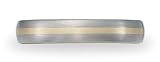 Benchmark Titanium and 18K Gold Satin Wedding Band, 4mm