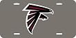 Atlanta Falcons Laser Cut Silver License Plate - SET OF 6 - Sports Merchandise