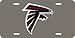 Atlanta Falcons Laser Cut Silver License Plate - SET OF 6 - Sports Merchandise