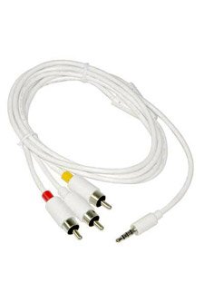 Audio Video RCA Cable for Apple iPod Video Photo or Watching TV