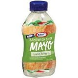 Kraft Sandwich Shop Mayo Garlic & Herb, 12-Ounce Squeeze Bottles (Pack of 6)