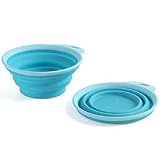 Portable/Collapsible Food or Water Travel Cup for Pets - Small, Blue