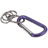 Produkt-Bild: Schl&uuml;sselanh&auml;nger, Schl&uuml;sselring mit Karabiner blau, silber