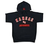 Kansas Jayhawks Hooded Short Sleeve Sweatshirt