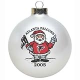 Atlanta Falcons 2005 Round Santa Christmas Tree Ornament