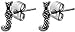 Celtic Letter J Silver Tone Pewter Stud Earrings