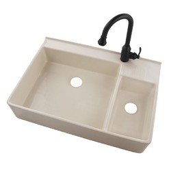 Belle Foret BFF5KITBI French Country Apron Front / Specialty Sink Kitchen Sink - Bisque
