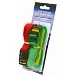 C2G / Cables to Go - 29856 - 11in Velcro Hook and Loop Cable Straps Bright Multi-Color 12Pk