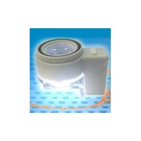 8x Power, 1 Dia. LED Illuminated, Adjustable Scaled Measuring Magnifier from Power Supplies