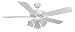 Ellington Ceiling Fans Builder Deluxe Model BLD52MWW5LK3A in Matte White. Indoor fan.