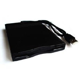 USB External Floppy drive - 2.5" FDD for PC's and Laptops - Slimline version black - VISTA COMPATIBLE!