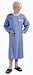 Herren-Pflegehemd, Flügelhemd für Herren, M, jeansblau
