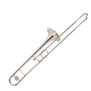 Cecilio 2Series TB-280N Nickel Plated B Flat Trombone w/ Case and Accessories