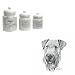 Airedale Terrier Canister Set, Porcelain by Rosalinde