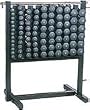 Aerobic Neoprene Dumbbell Set W/ Rack