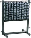 Aerobic Neoprene Dumbbell Set W/ Rack