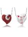 Sterling Silver Love You Mom Heart Diamond Pendant Necklace (HI, I1-I2, 0.08 carat)