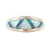 14Kt Gold, Blue Opal and White Opal Inlay Ring, Size 8, #7843