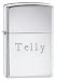 High Polish Chrome Engraved Zippo Lighter - Telly