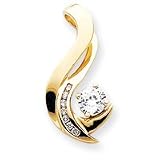 14k Diamond Slide
