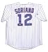 Alfonso Soriano Autographed/Hand Signed Chicago Cubs Pinstripe Majestic Replica Jersey
