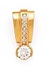 CZ SLIDE PENDANT 1.30CTS/FITS10MM IN 14K YELLOW GOLD
