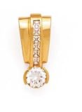 CZ SLIDE PENDANT 1.30CTS/FITS10MM IN 14K YELLOW GOLD