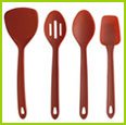 Silicone Solid Spoon - Red