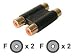 Dexlan - Adaptateur audio/video - RCA (F) - RCA (F)