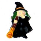 Collectible Halloween Witch Lapel Pin Brooch by S. Lehman BLACK - Decorative Accessory
