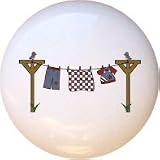 Clothesline Laundry Room Drawer Pull Knob