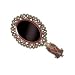 Kingsley Oval Vanity Hand Mirror-Enamel & Filigree