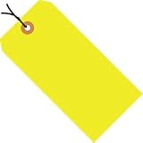 #1 Yellow Fluorescent Strung Tag 2 3/4' x 1 3/8'   (G12012A) Category: Shipping Labels and Tags