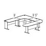 Bush Advantage Hansen Cherry Configuration 38 - Layout for 9' by 10' Workspace