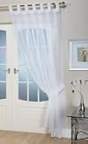 Woven Voile Tab Top White 60in x 48in Panel Including Tie Back
